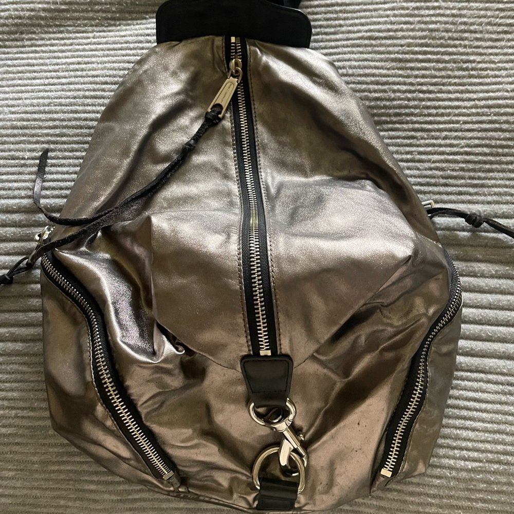 Rebecca Minkoff nylon metallic backpack